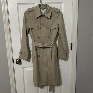 Banana Republic Timeless Trench Coat, Classic Double Breasted, Tan